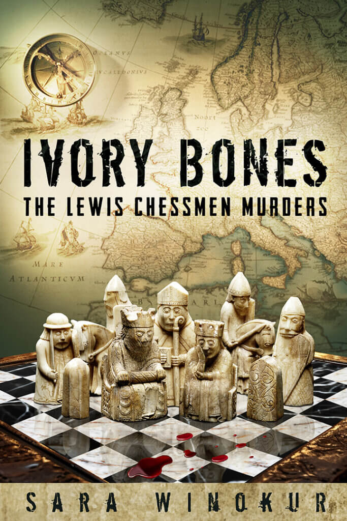 Ivory Bones: The Lewis Chessmen Murders cover, by Sara Winokur